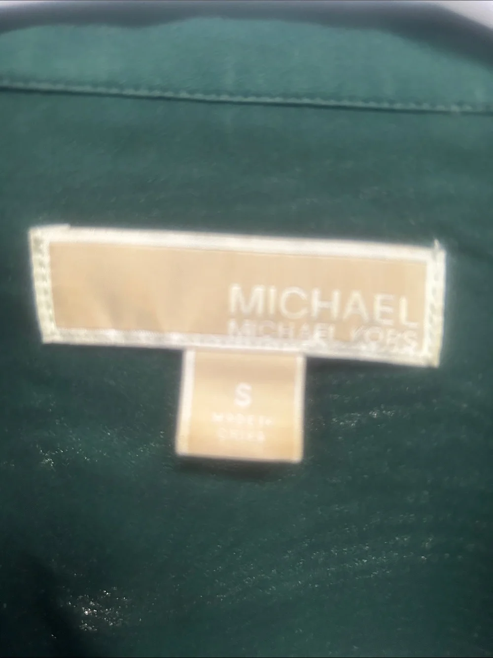 Michael Kors Deep Green Zip-Front Utility Shirt Jacket